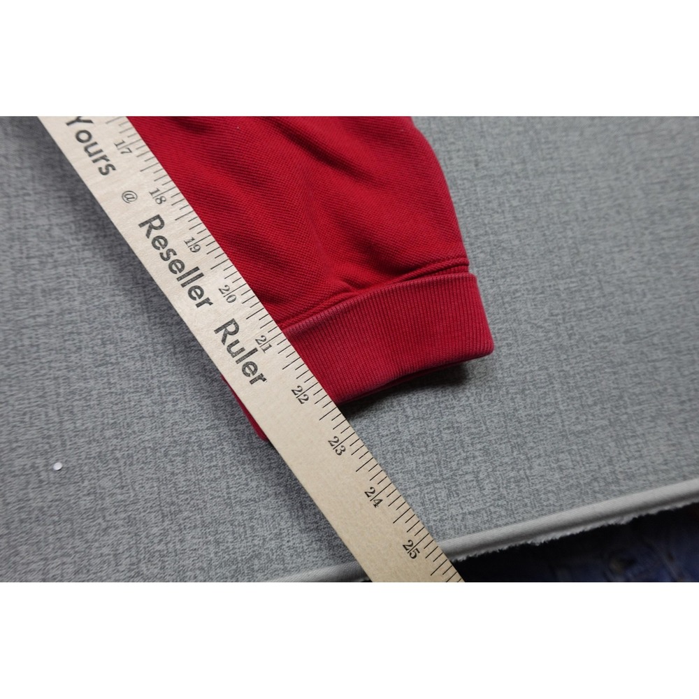 Vintage Polo Jeans Co Ralph Lauren Sweatshirt Mens XL Red Full Zip Fleece Logo - Picture 8 of 9